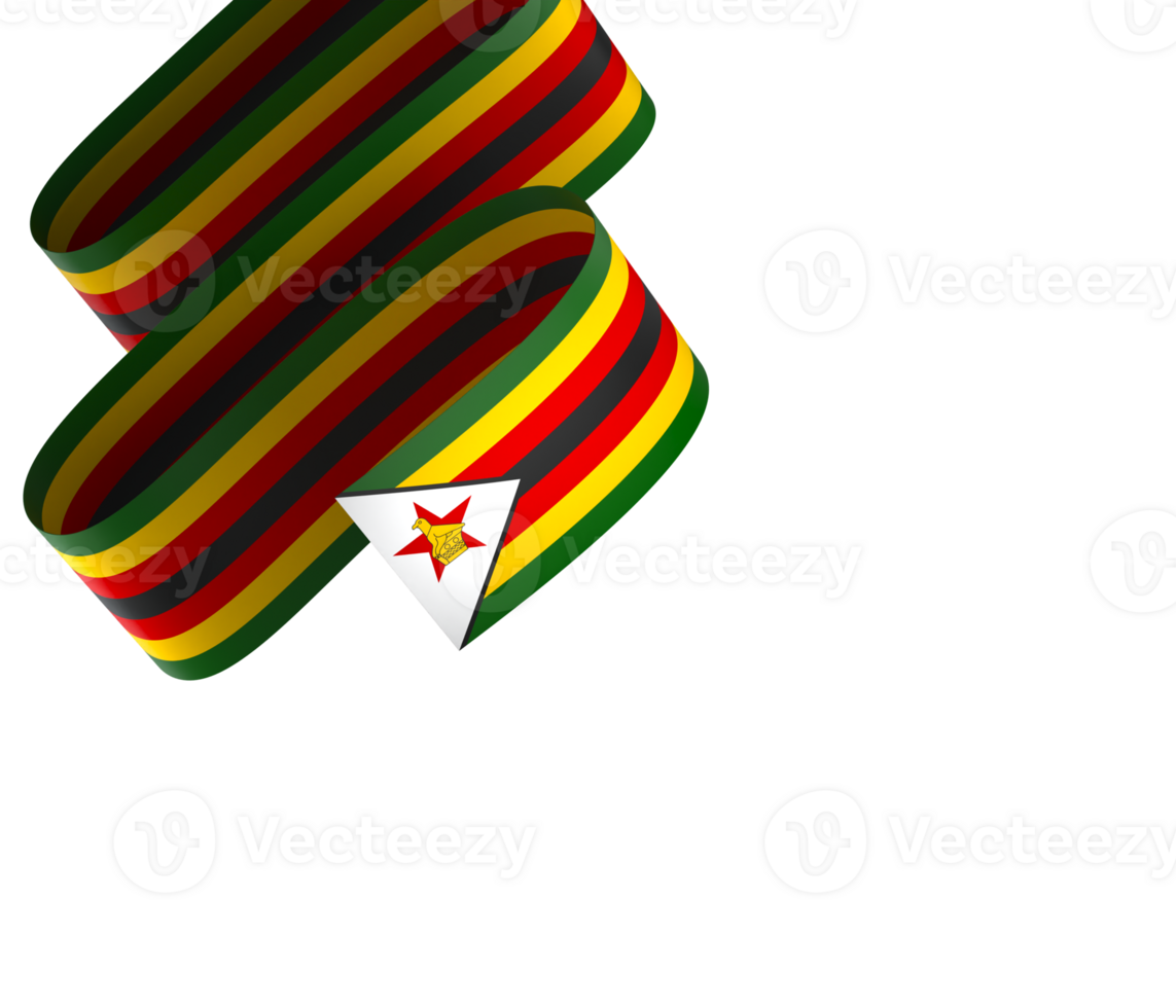 zimbabwe flagga element design nationell oberoende dag baner band png