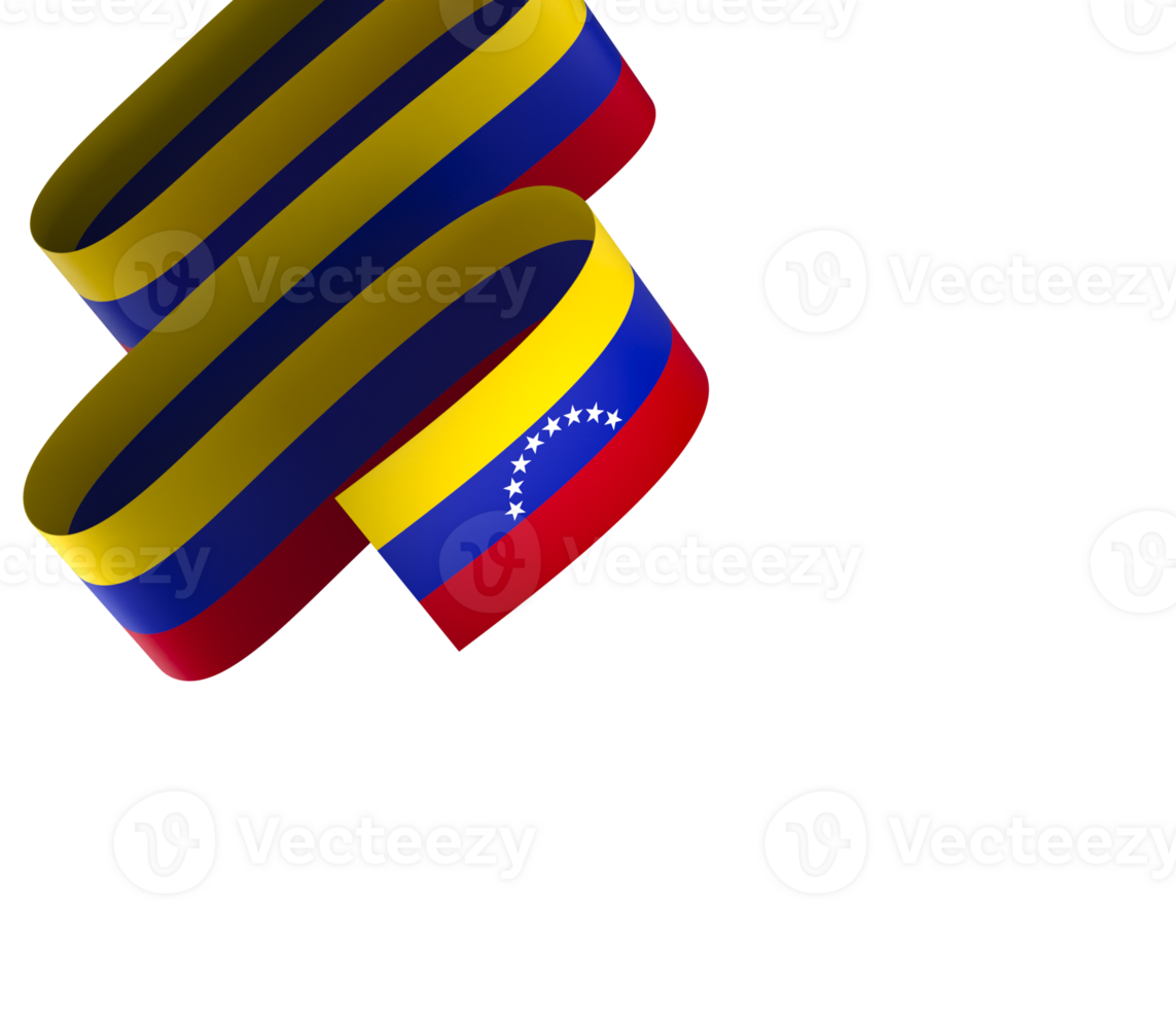Venezuela flag element design national independence day banner ribbon png