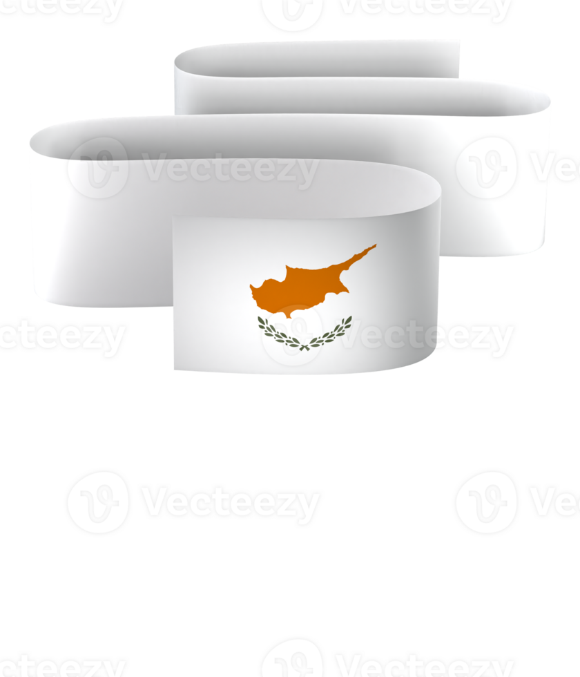 Cyprus flag element design national independence day banner ribbon png