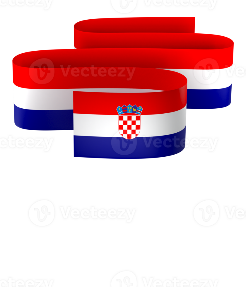 Croatia flag element design national independence day banner ribbon png