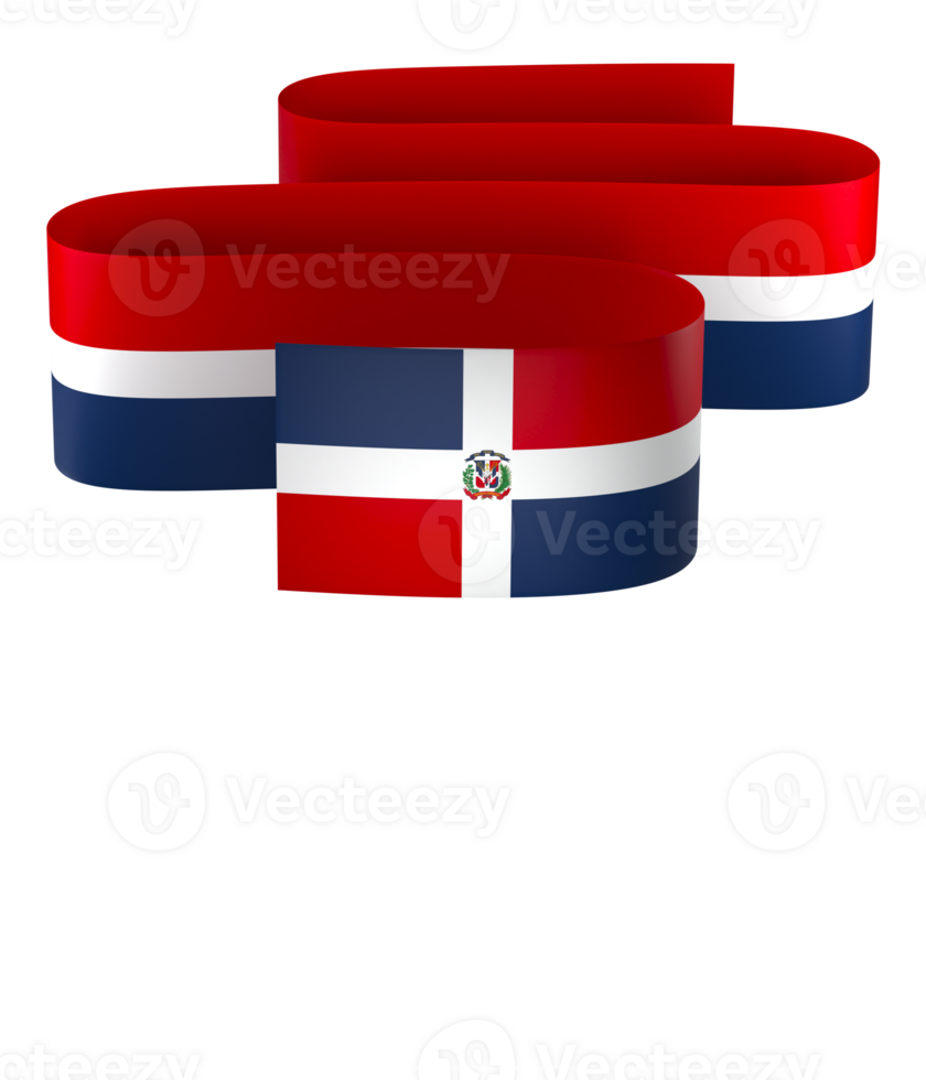 Dominican Republic flag element design national independence day banner ribbon png