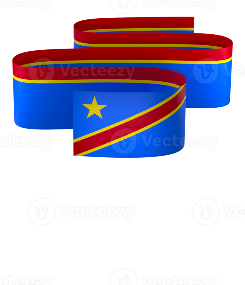 DR Congo flag element design national independence day banner ribbon png
