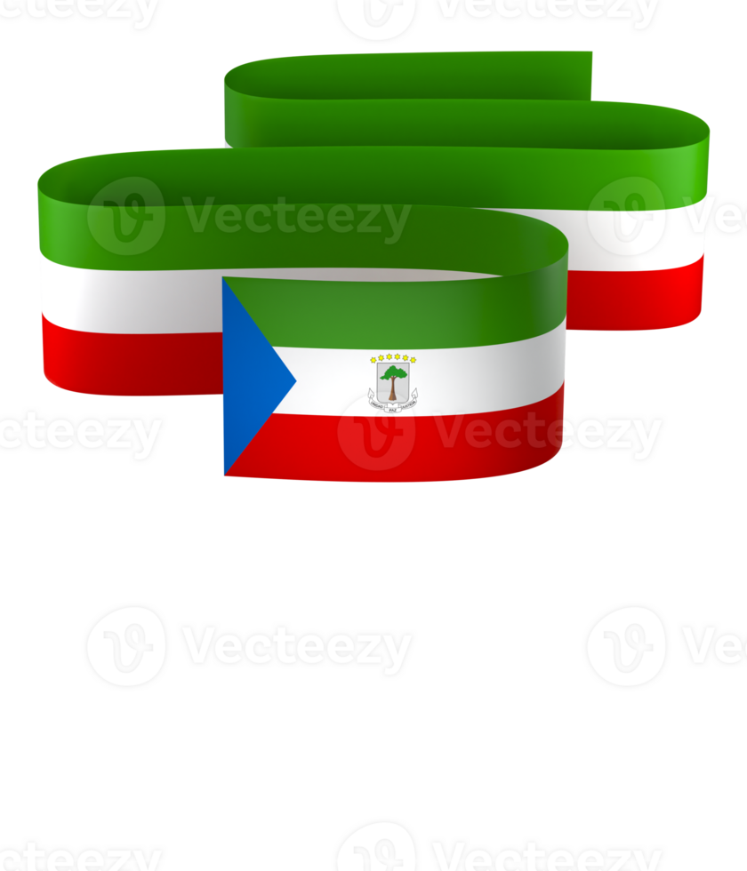 Equatorial Guinea flag element design national independence day banner ribbon png