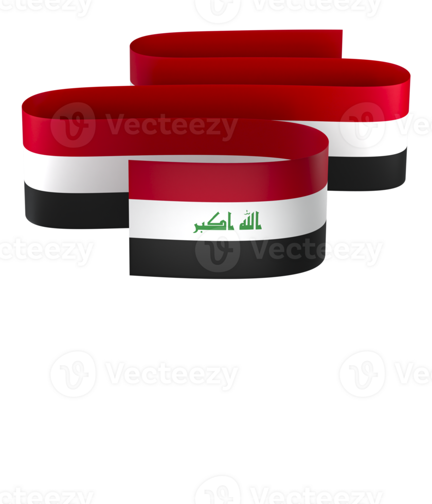 Iraq flag element design national independence day banner ribbon png