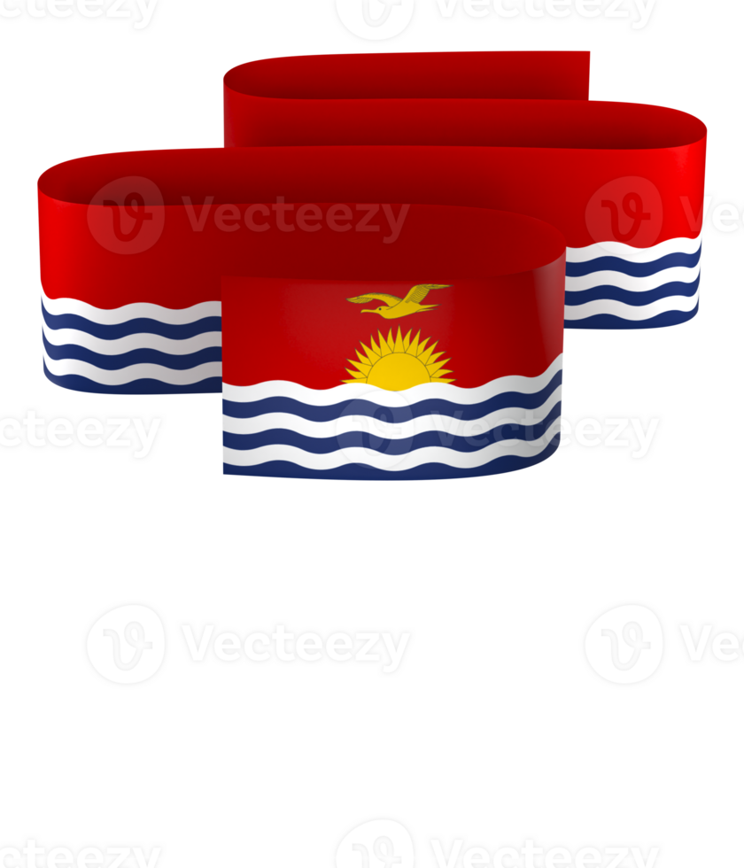 Kiribati flag element design national independence day banner ribbon png