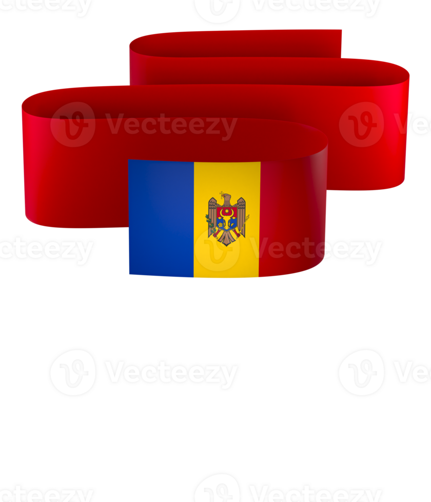 Moldova flag element design national independence day banner ribbon png