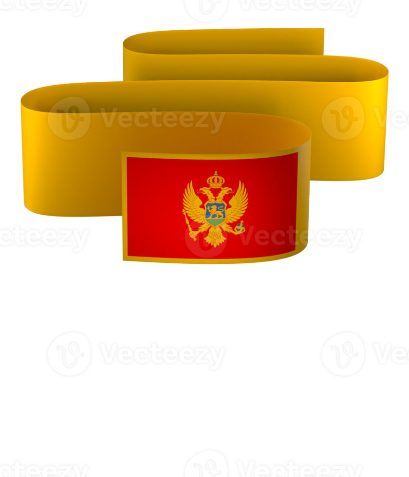 Montenegro flag element design national independence day banner ribbon png