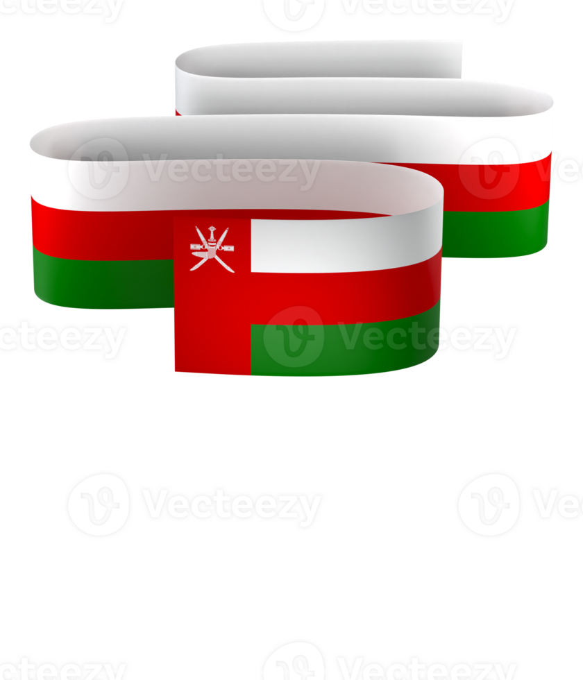 Oman flag element design national independence day banner ribbon png