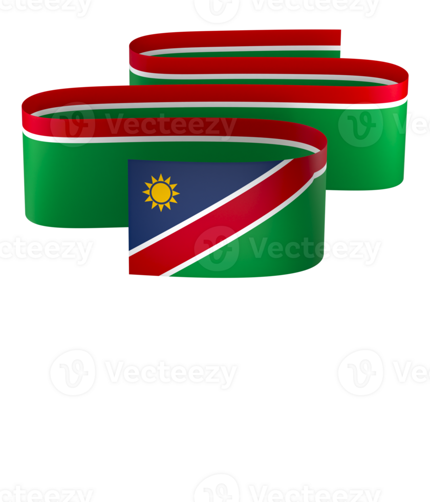 Namibia flag element design national independence day banner ribbon png