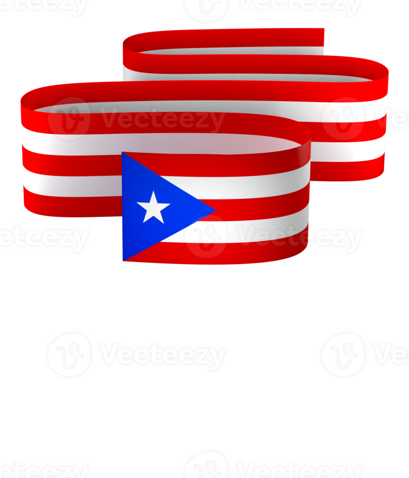Puerto Rico flag element design national independence day banner ribbon png
