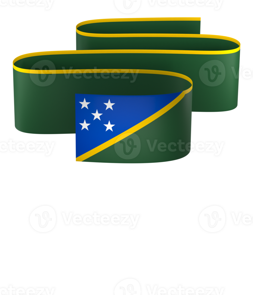 Solomon Islands flag element design national independence day banner ribbon png