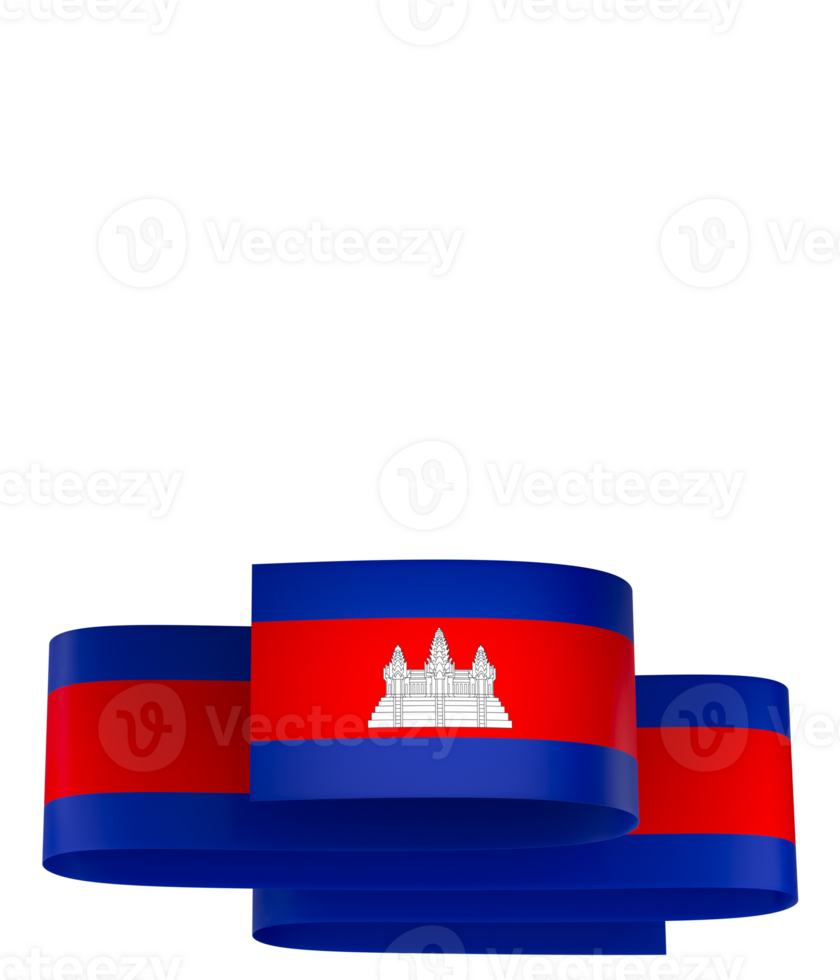 Cambodia flag element design national independence day banner ribbon png