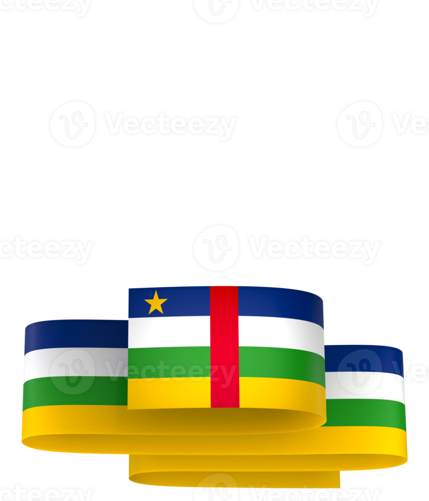 Central African Republic flag element design national independence day banner ribbon png