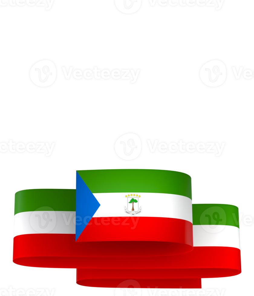Equatorial Guinea flag element design national independence day banner ribbon png
