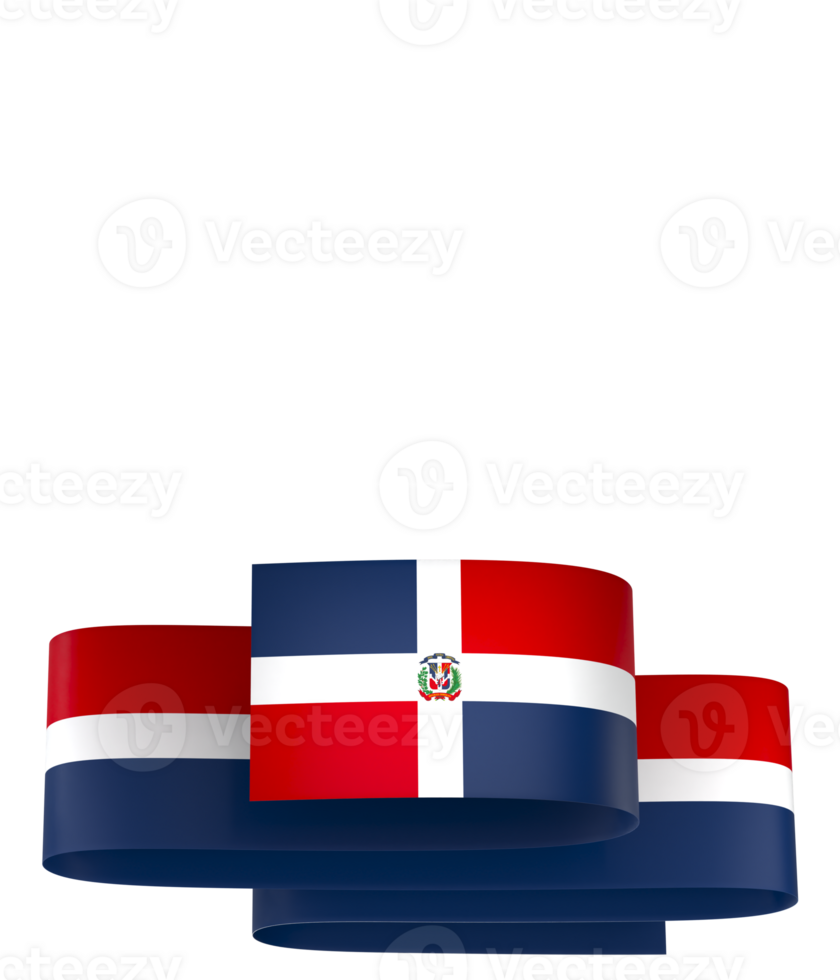 Dominican Republic flag element design national independence day banner ribbon png