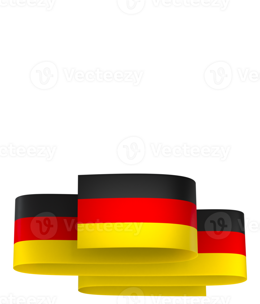 Germany flag element design national independence day banner ribbon png