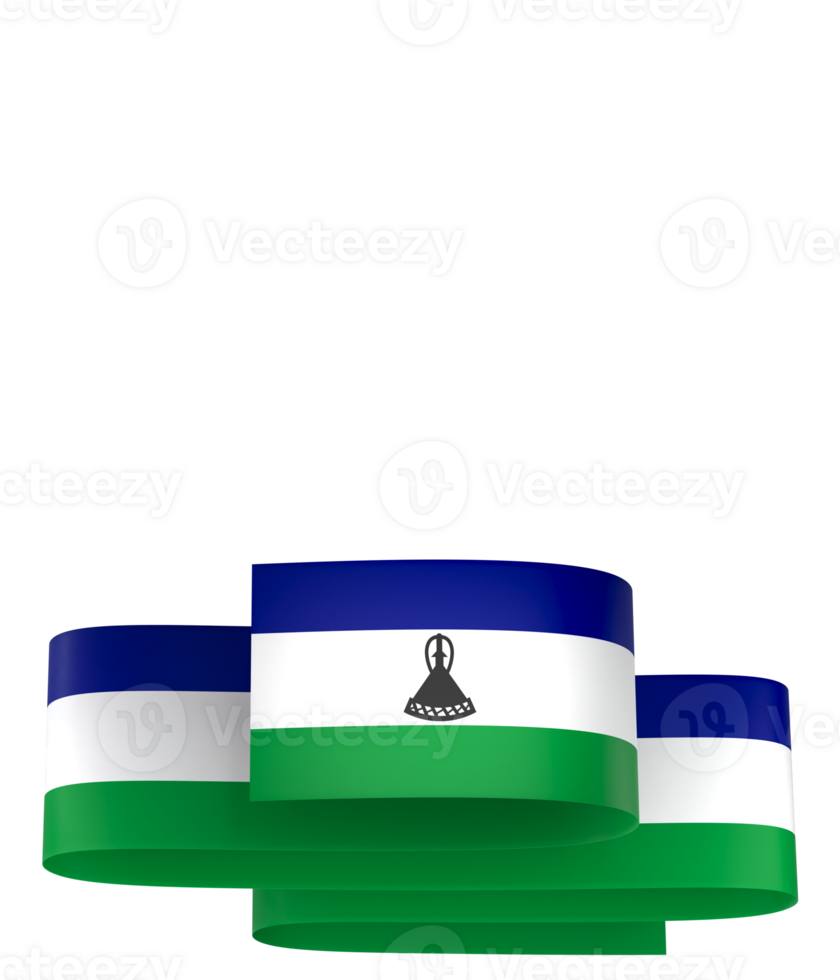 Lesotho drapeau élément conception nationale indépendance journée bannière ruban png