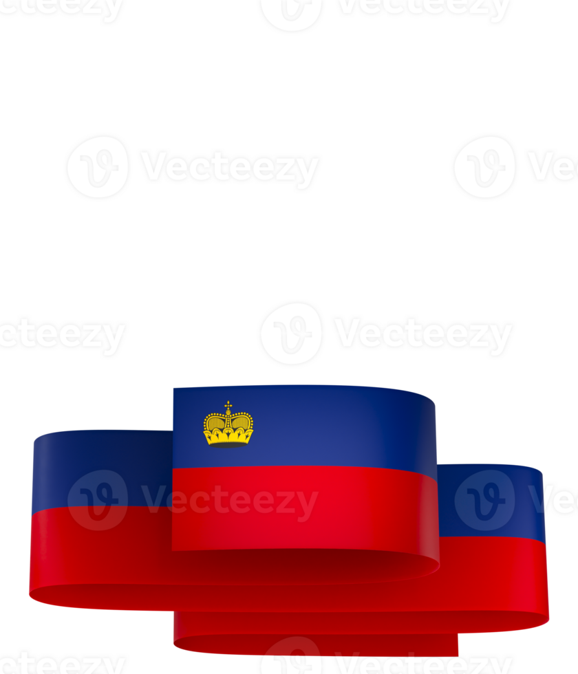 Liechtenstein flag element design national independence day banner ribbon png