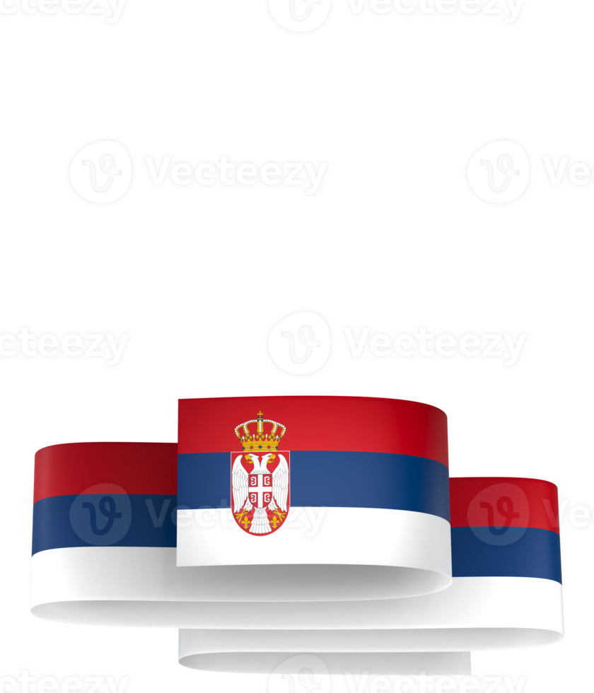 Serbia flag element design national independence day banner ribbon png