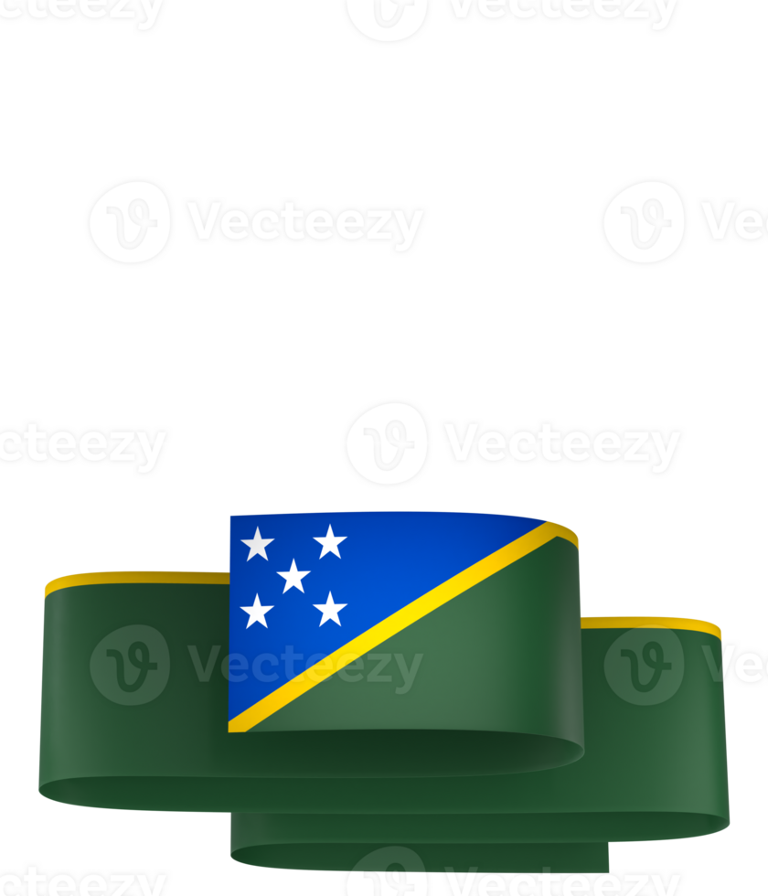 Solomon Islands flag element design national independence day banner ribbon png