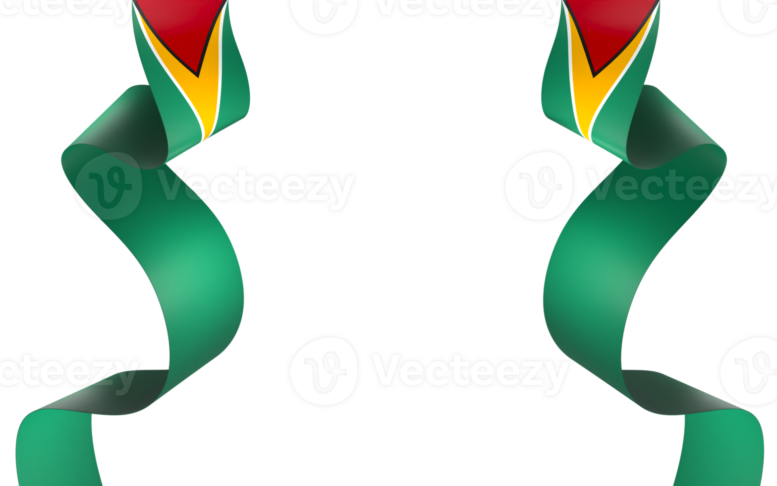 Guyana flag element design national independence day banner ribbon png
