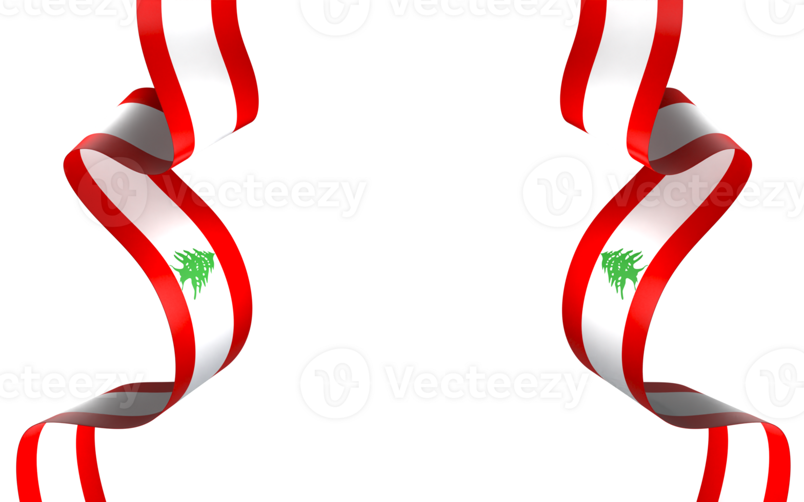 Lebanon flag element design national independence day banner ribbon png