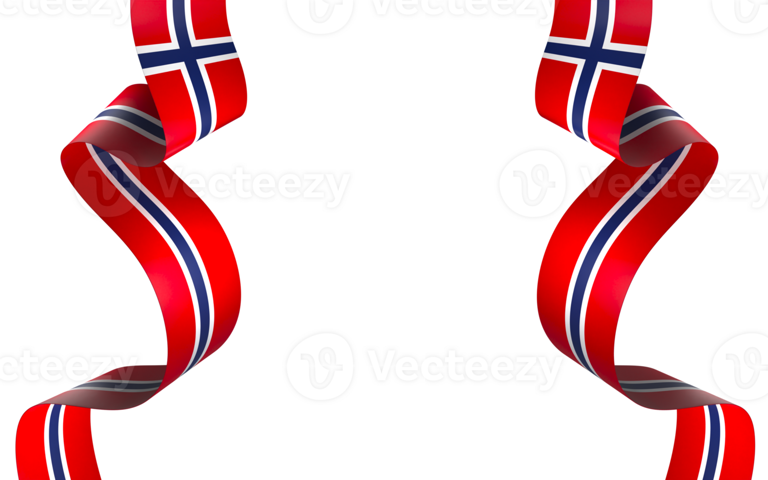 Norway flag element design national independence day banner ribbon png