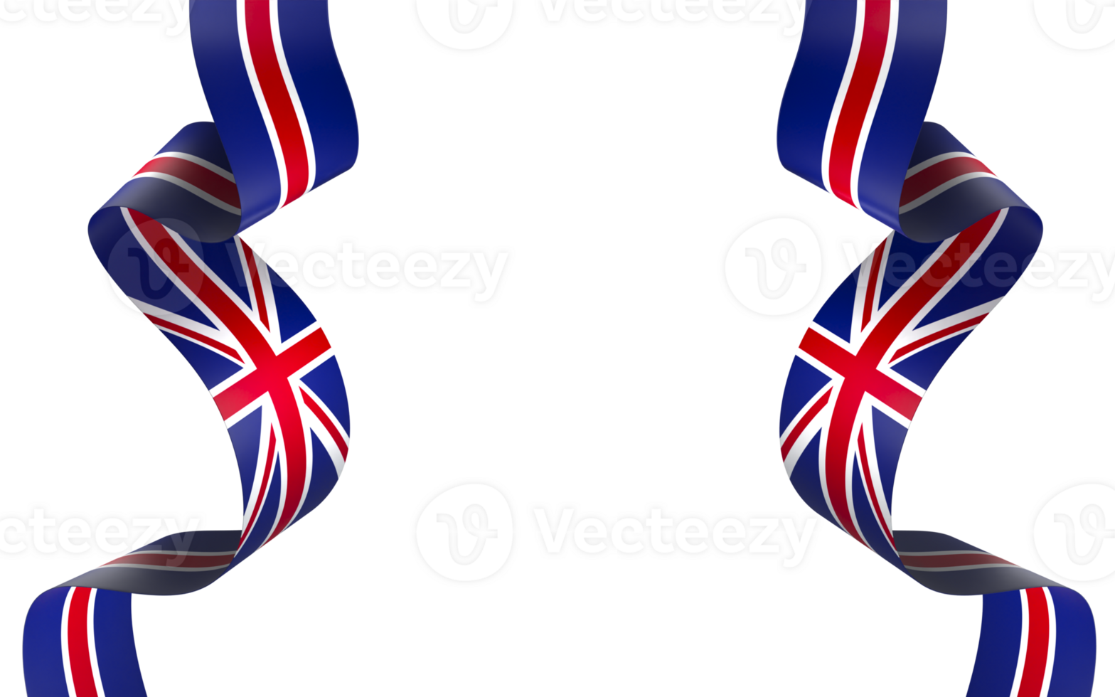 United Kingdom flag element design national independence day banner ribbon png