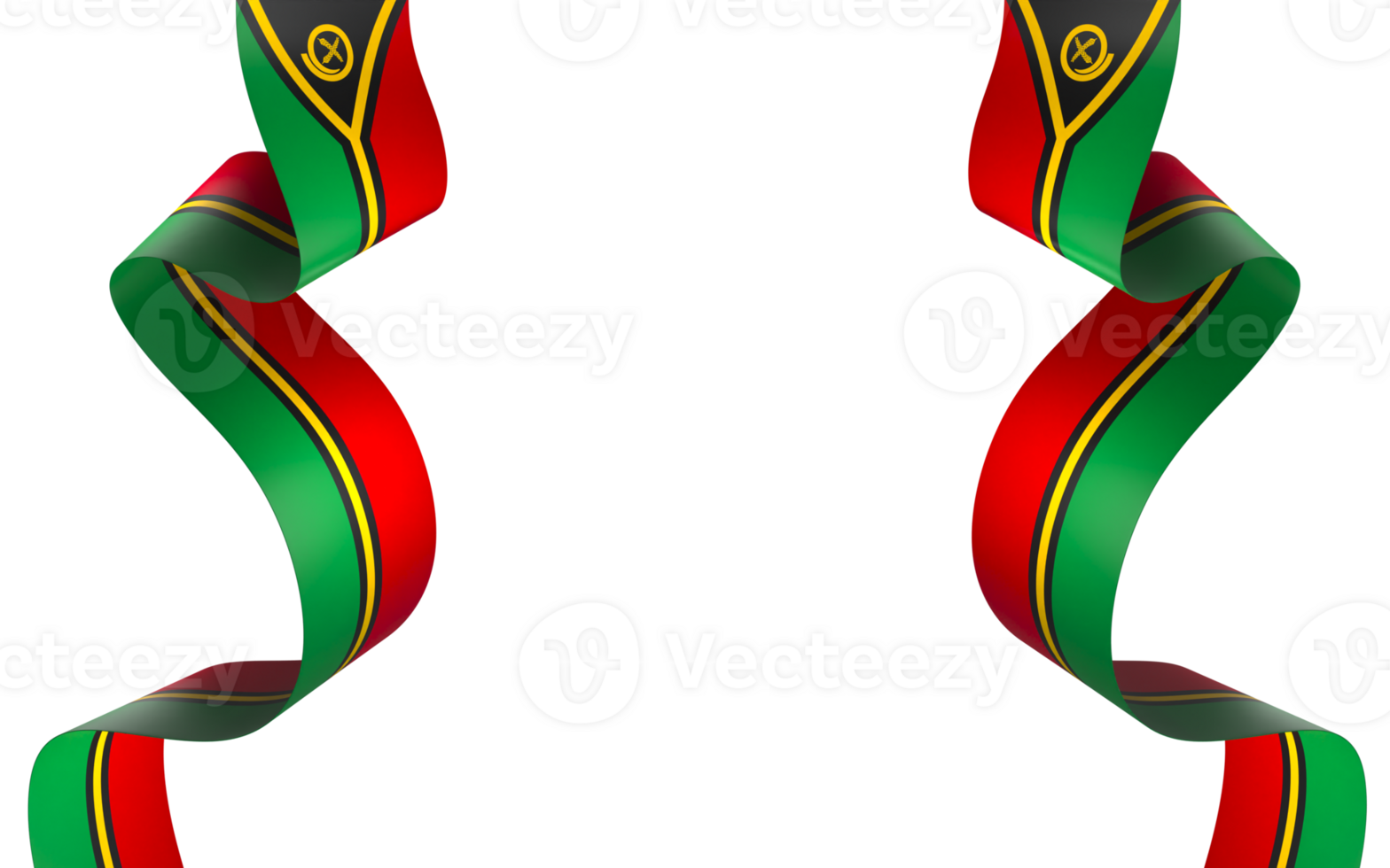 Vanuatu flag element design national independence day banner ribbon png