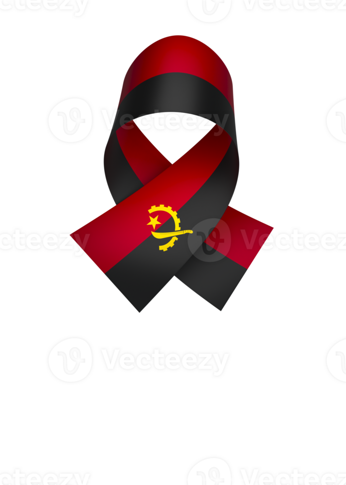 Angola flag element design national independence day banner ribbon png