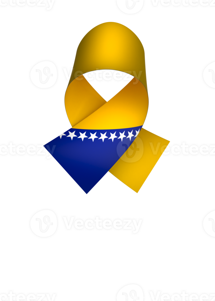 Bosnia and Herzegovina flag element design national independence day banner ribbon png