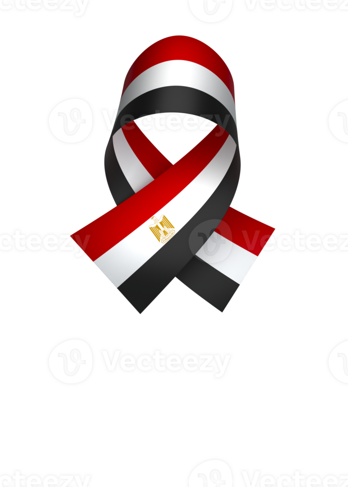 Egypt flag element design national independence day banner ribbon png
