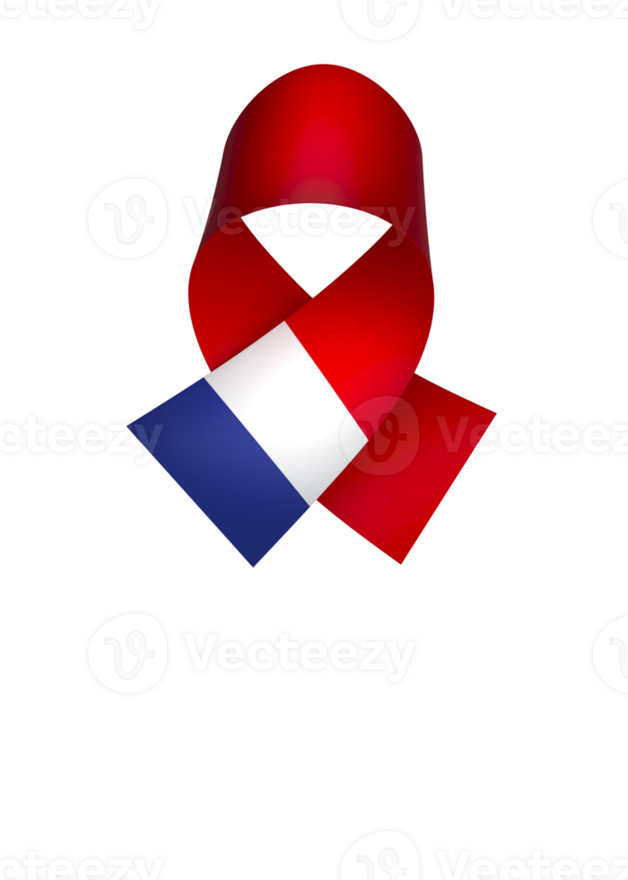 France flag element design national independence day banner ribbon png
