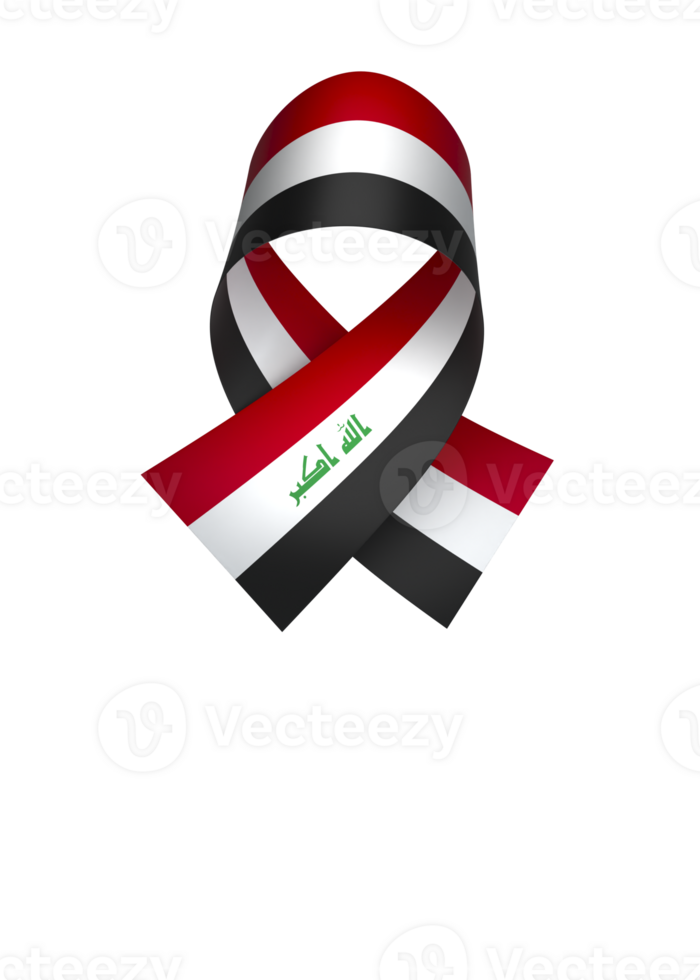 Iraq flag element design national independence day banner ribbon png