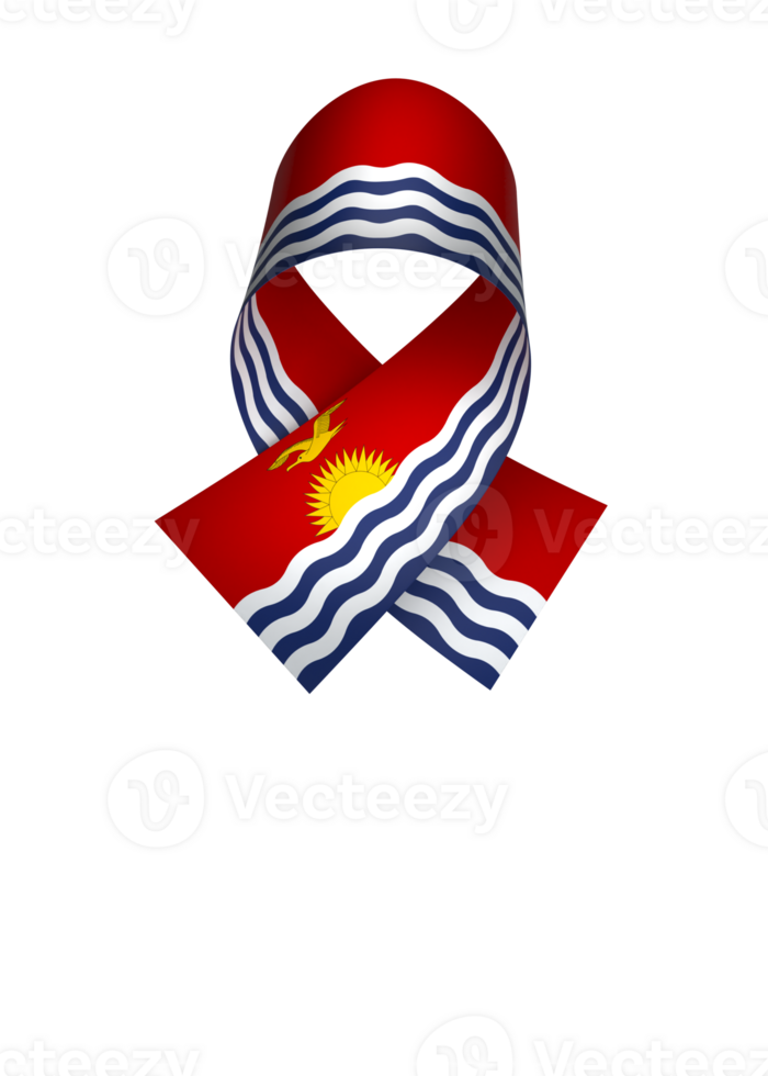 Kiribati flag element design national independence day banner ribbon png