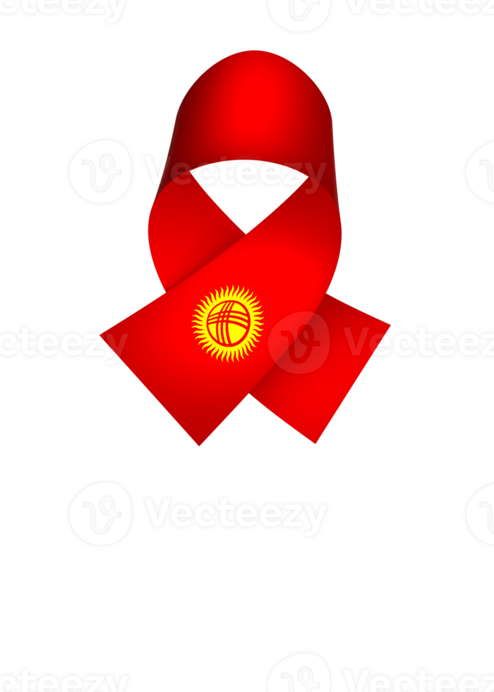 Kyrgyzstan flag element design national independence day banner ribbon png