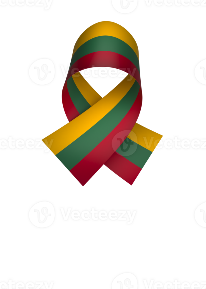 Lithuania flag element design national independence day banner ribbon png