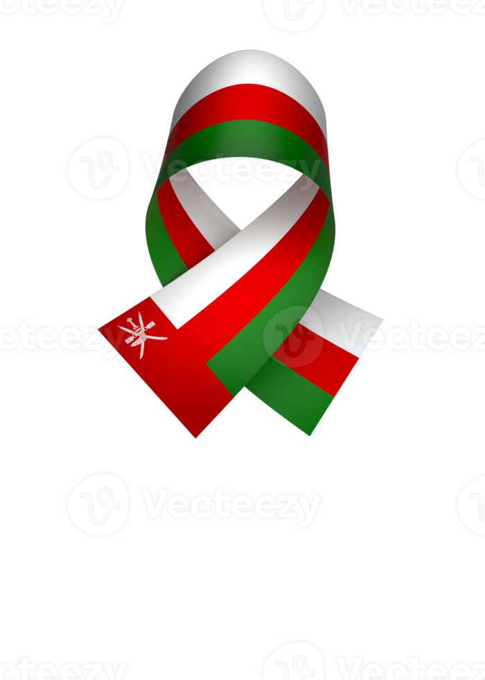 Oman flag element design national independence day banner ribbon png