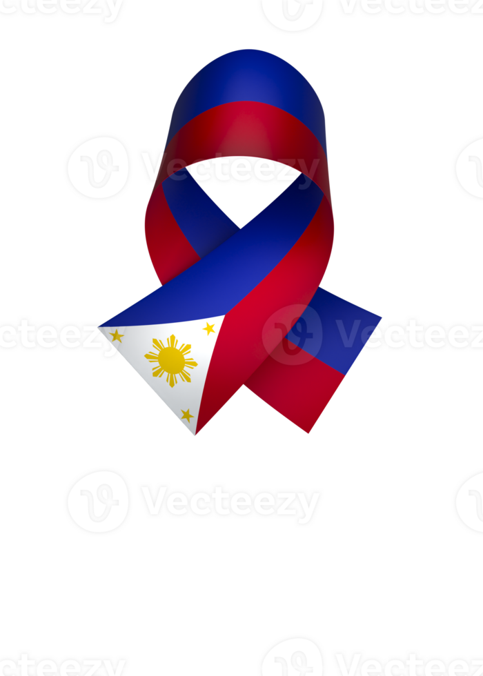 Philippines flag element design national independence day banner ribbon png