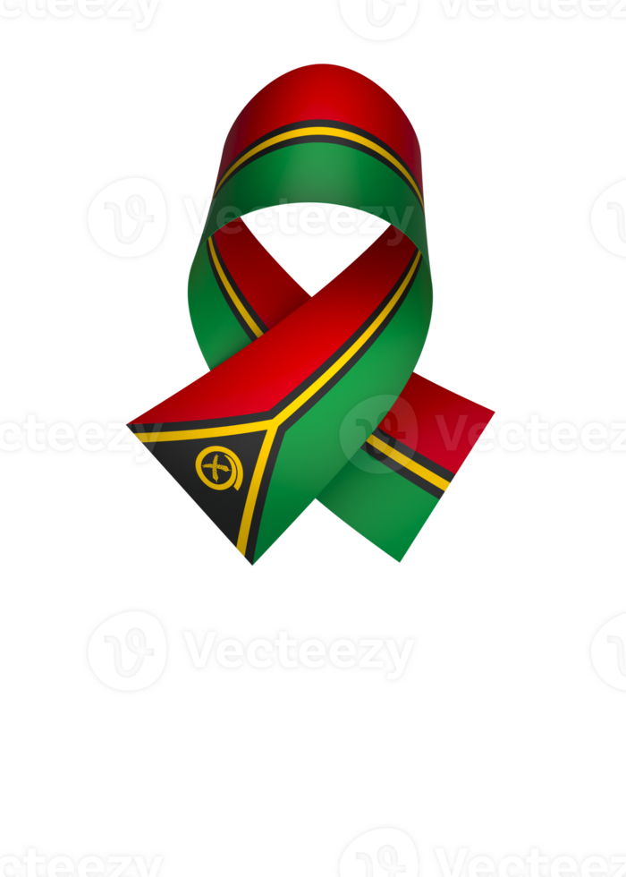 Vanuatu flag element design national independence day banner ribbon png