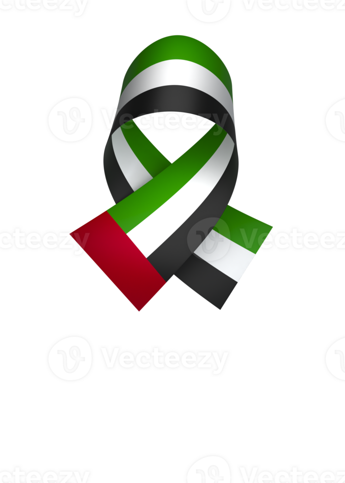 United Arab Emirates flag element design national independence day banner ribbon png