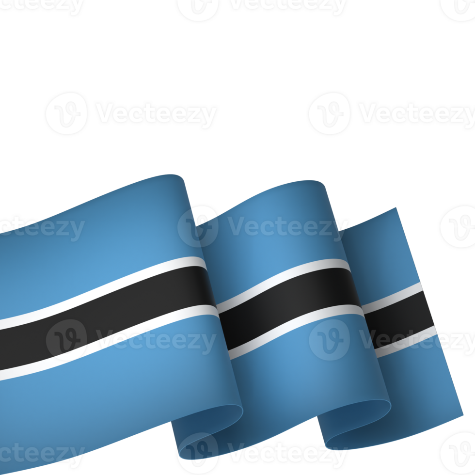 Botswana flag element design national independence day banner ribbon png