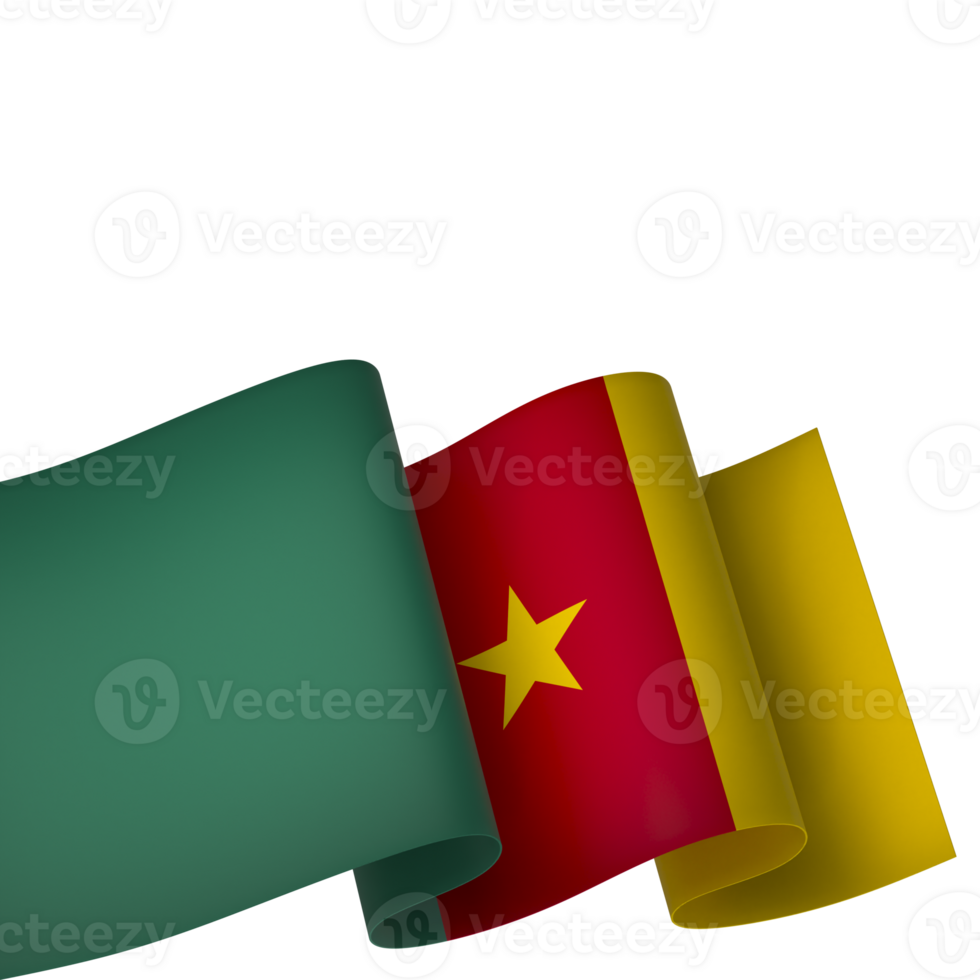 cameroon flagga element design nationell oberoende dag baner band png