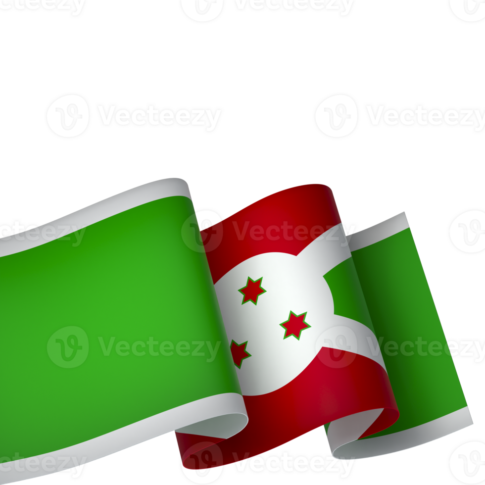 Burundi flag element design national independence day banner ribbon png