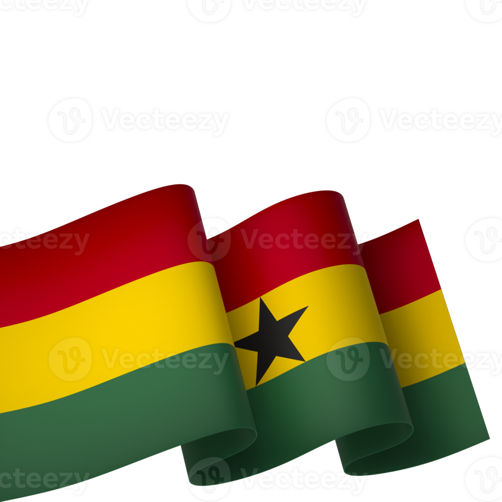 Ghana drapeau élément conception nationale indépendance journée bannière ruban png