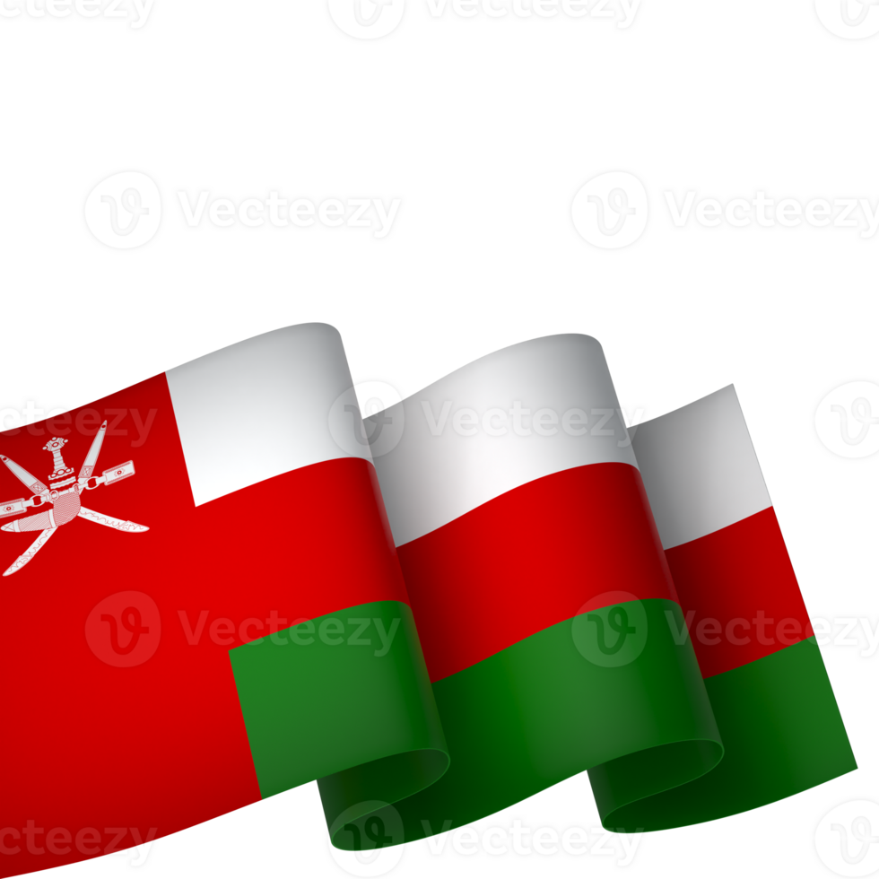 Oman flag element design national independence day banner ribbon png