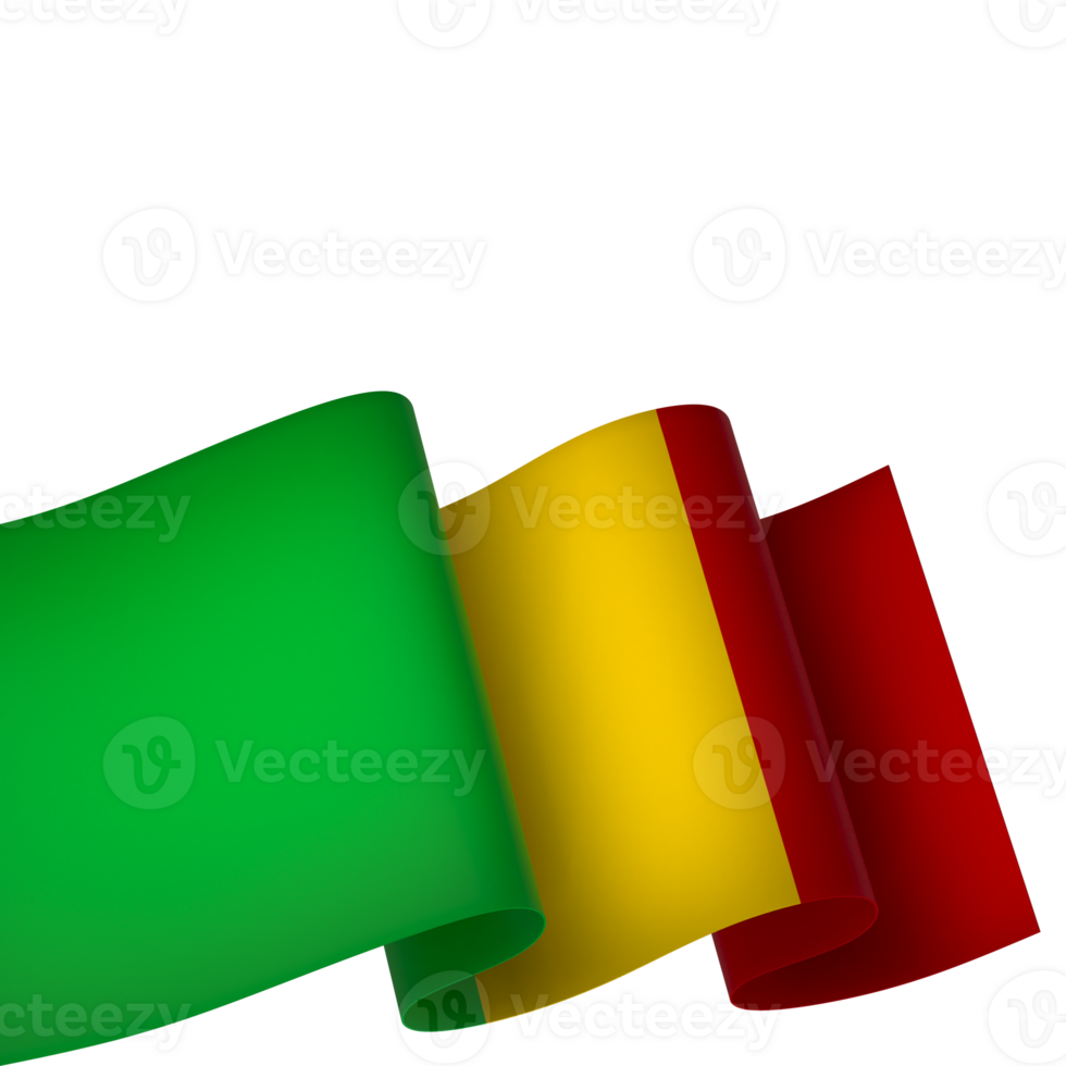 Mali flag element design national independence day banner ribbon png