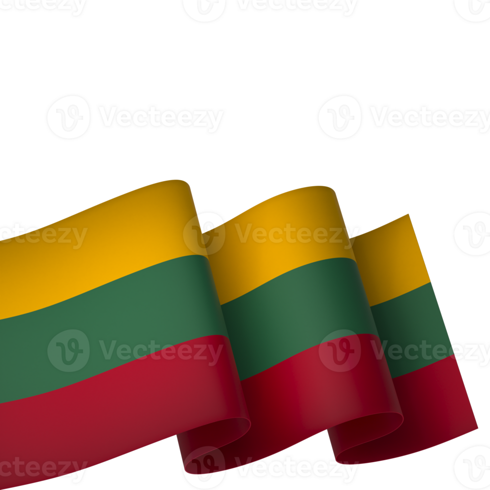 Lithuania flag element design national independence day banner ribbon png