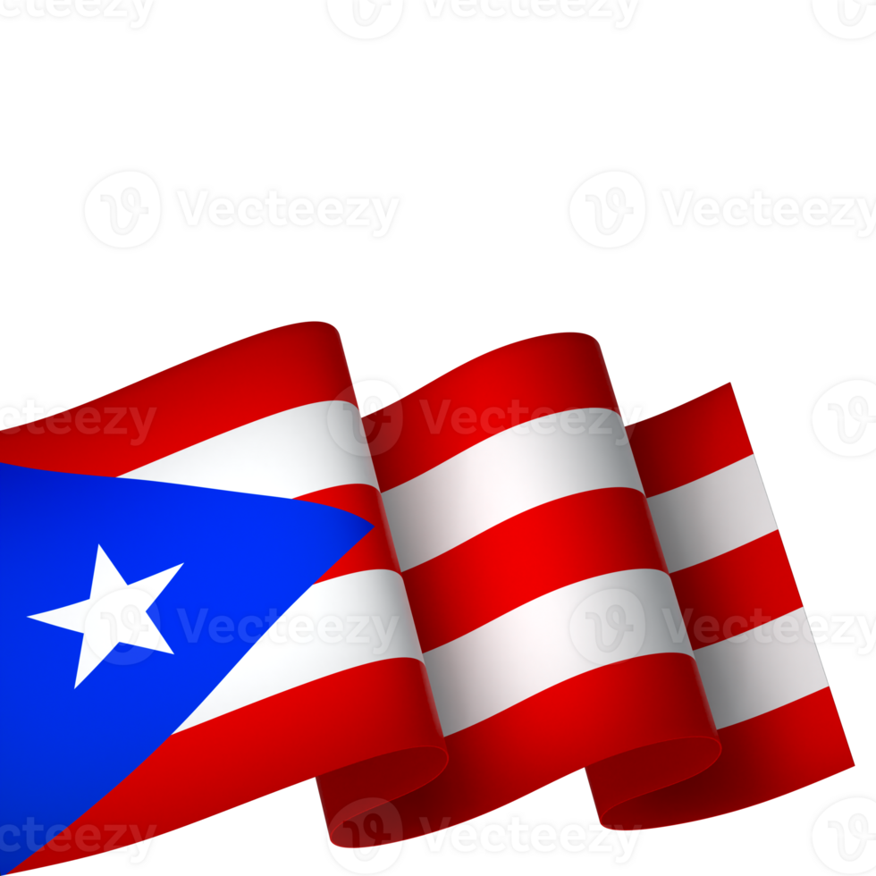 Puerto Rico flag element design national independence day banner ribbon png