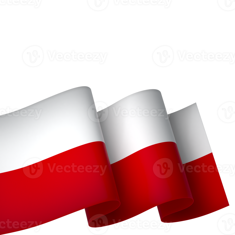 Poland flag element design national independence day banner ribbon png